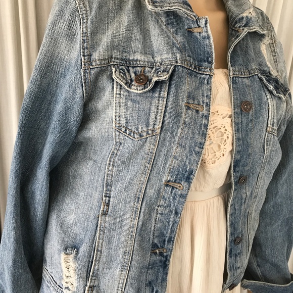 VTG Free Style Revolution Denim Distr jacket Sz L - Picture 5 of 7